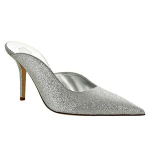 Gia Borghini Women's Abella Glitter Pointed Toe Heel Mules Size 39 (MSRP $550)